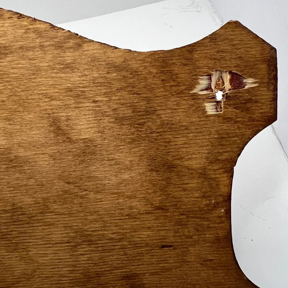 Carved Wood Vintage Spoon Rack Wall Hanging Cornucopia Harvest 16 Slot Display - Picture 4 of 7